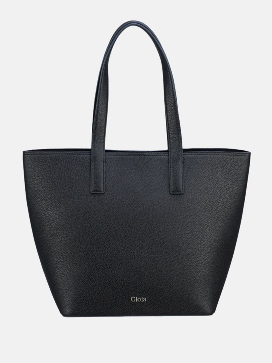 Gioia Black Renata Large Classic Leather Tote