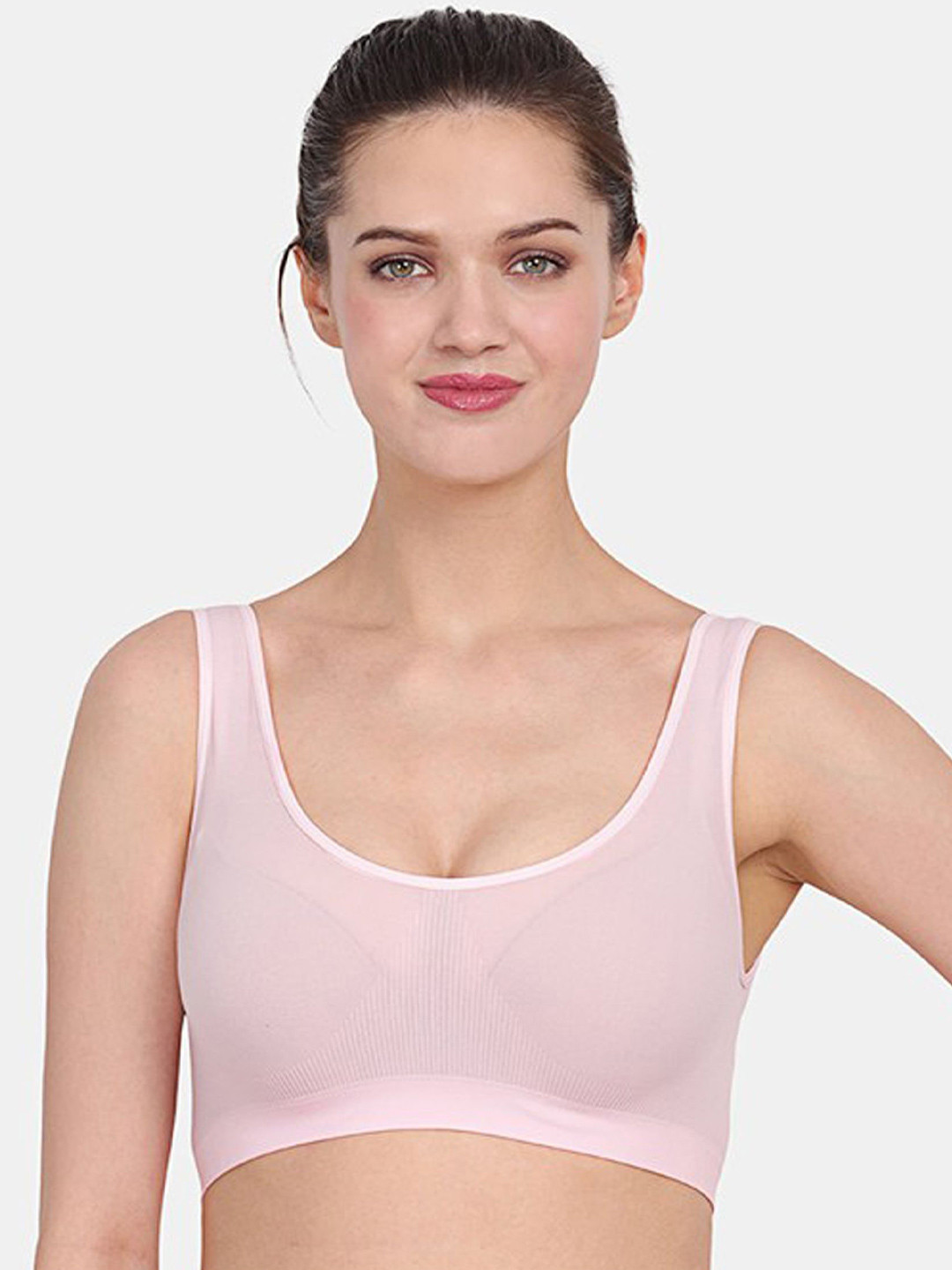 BROKE BRAND Non-Padded Seamless & Wireless Full Coverage Sports Bra