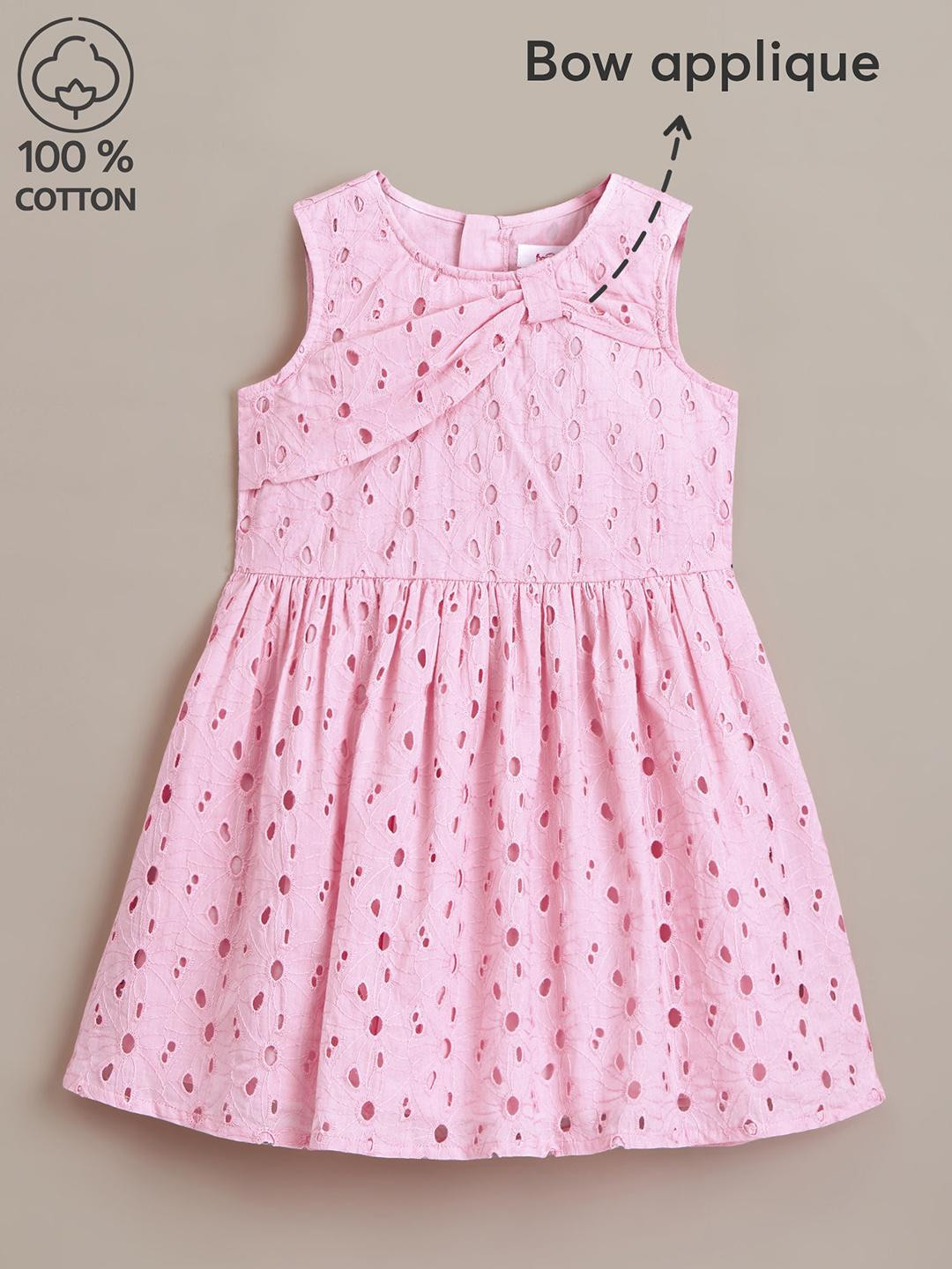 Dotted Bow Delight Cotton Dress