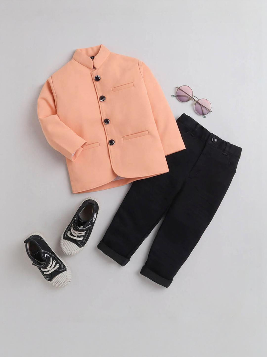 Hopscotch Boys Solid Coat and Pant Formal Set