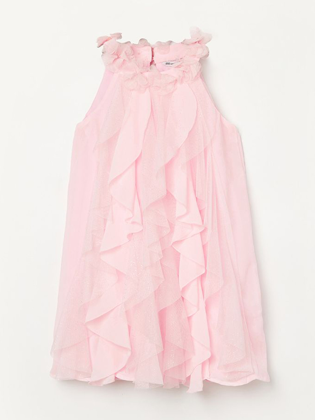 Fame Forever by Lifestyle Girls Halter Neck Ruffle A-Line Maxi Dress