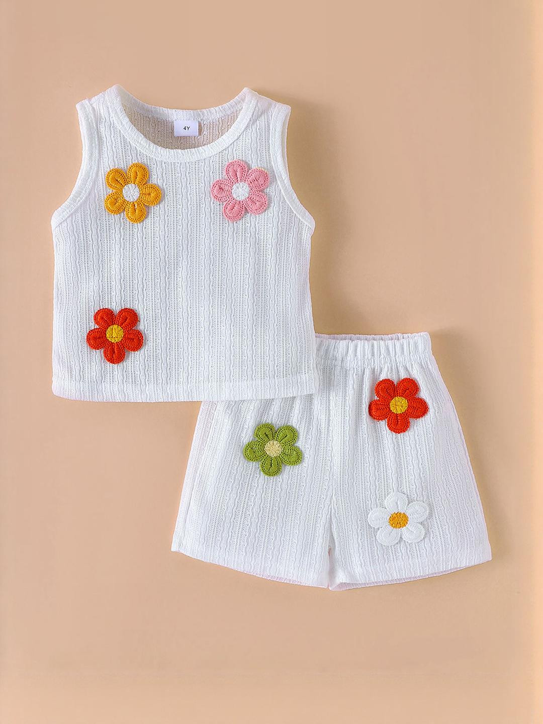 2-Pc Knitted Bloom Cami & Shorts