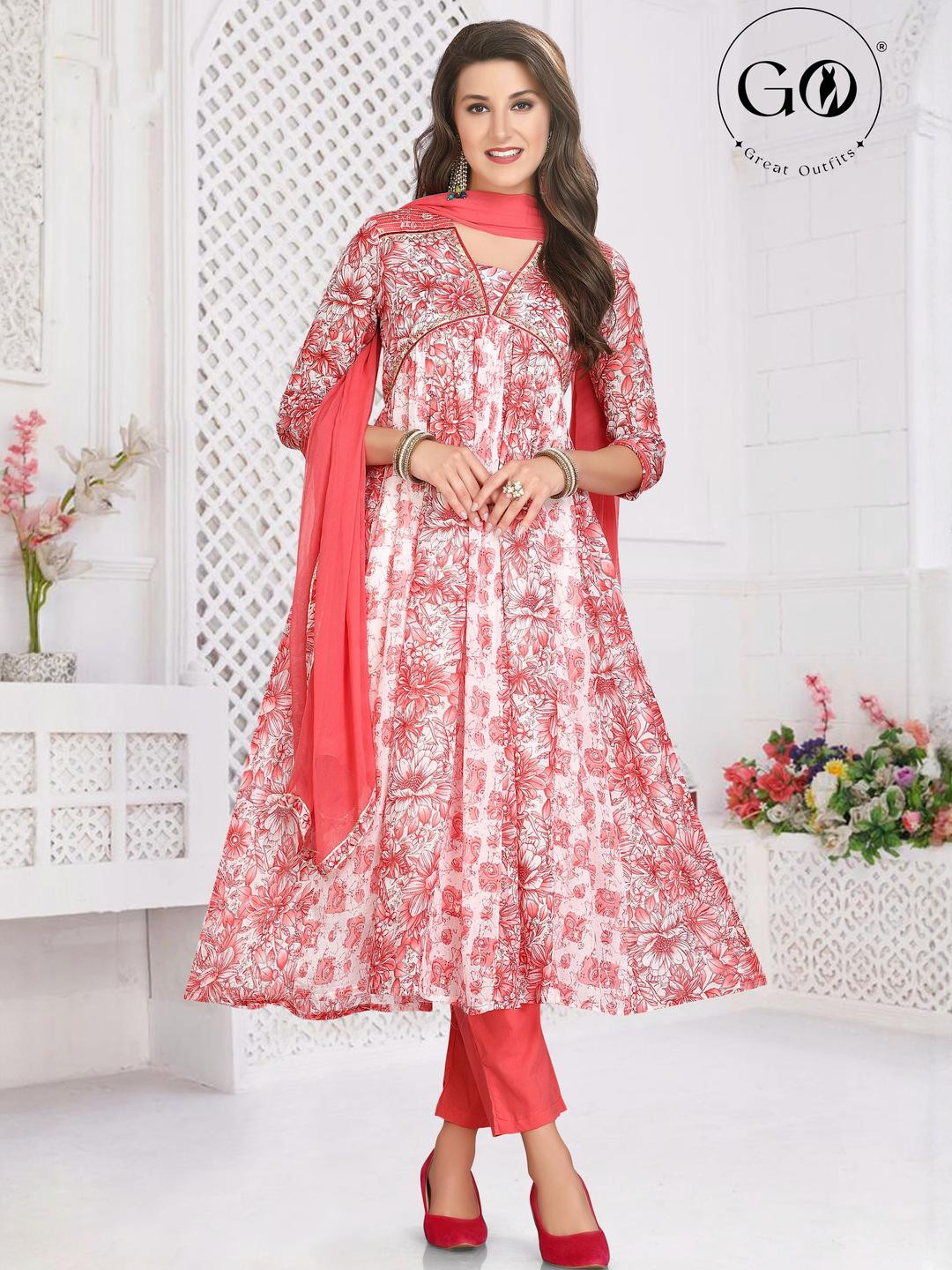 GREAT OUTFITS Women Pink Kurta Sets