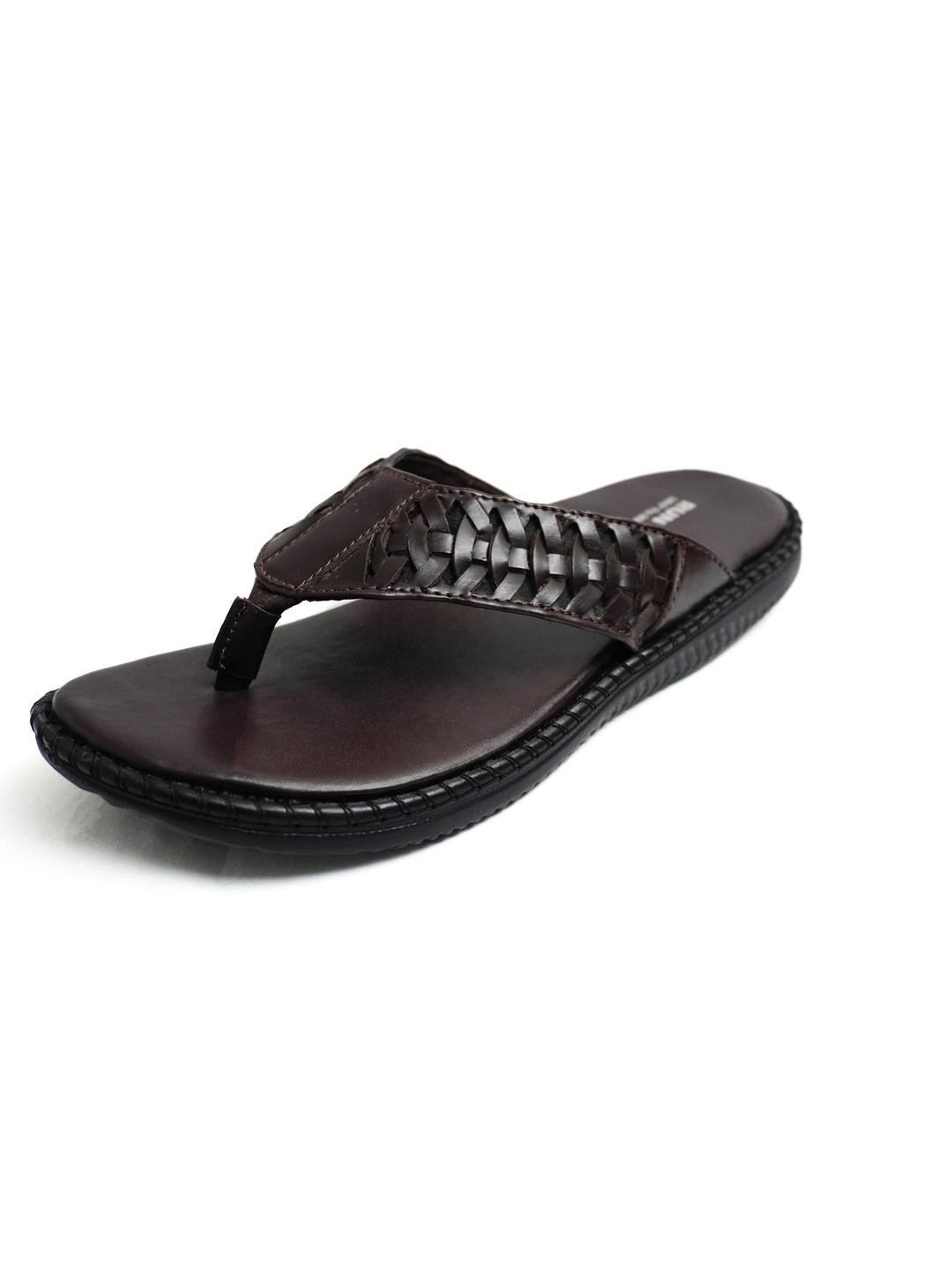 RUNRAVE Men Maroon Flip Flops