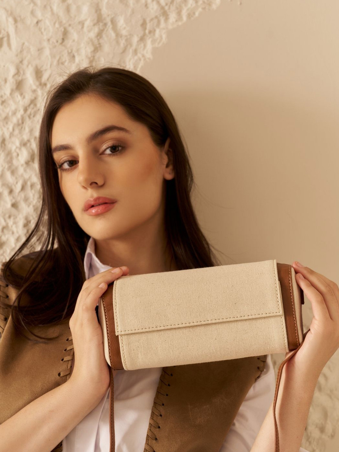 Zamana Push Lock Structured Sling Bag