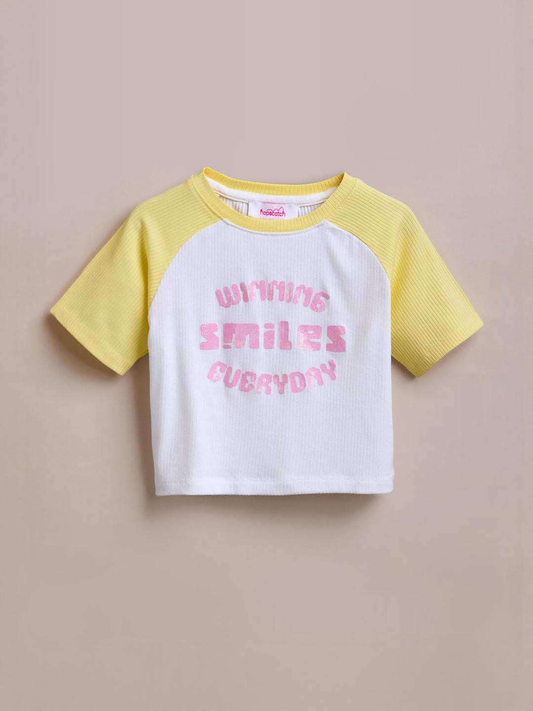 2-Pc Slogan Raglan Cotton Skorts Set