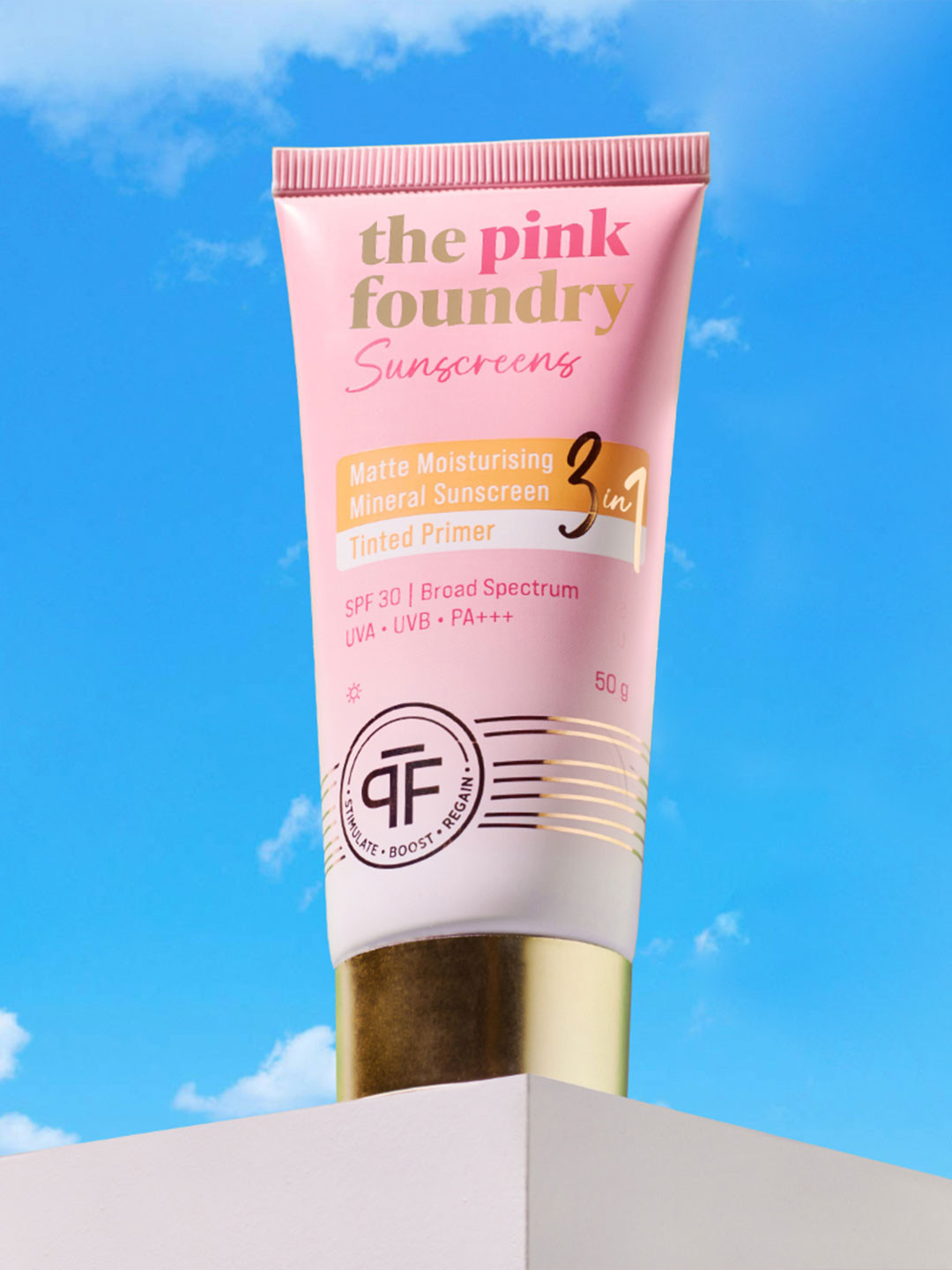 The Pink Foundry Tinted Matte Moisturising Mineral SPF 30 Sunscreen with Shea Butter - 50g