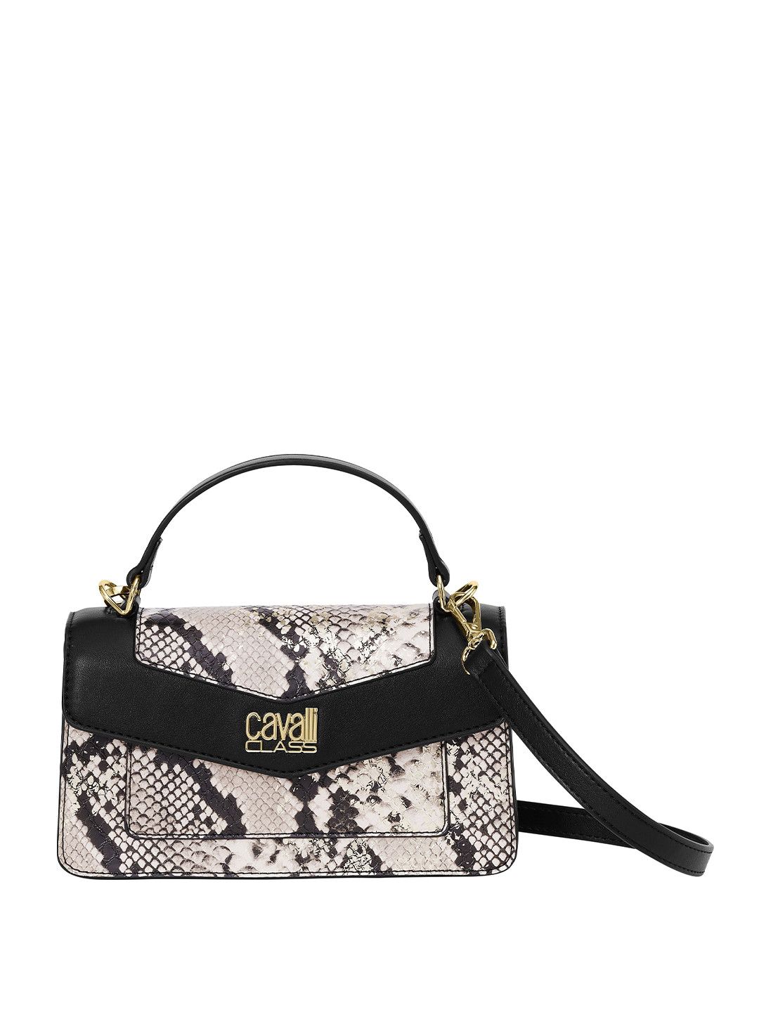 Cavalli Class Women Animal Printed Structured Satchel Bag