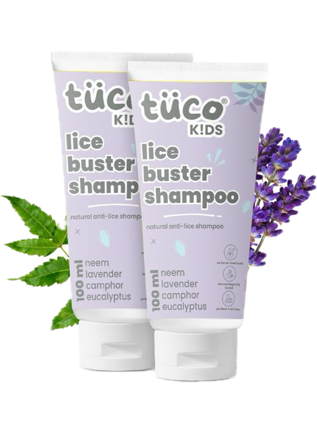 Tuco Intelligent Kids Set Of 2 Lice Buster Shampoo With Camphor & Neem - 100 ml Each