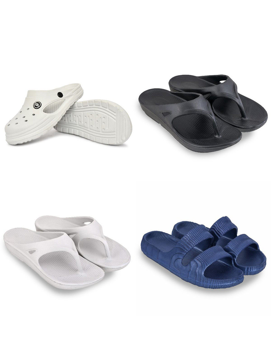 Feel alive Set Of 4 Ultra-Comfortable Lightweight Thong Flip-Flops