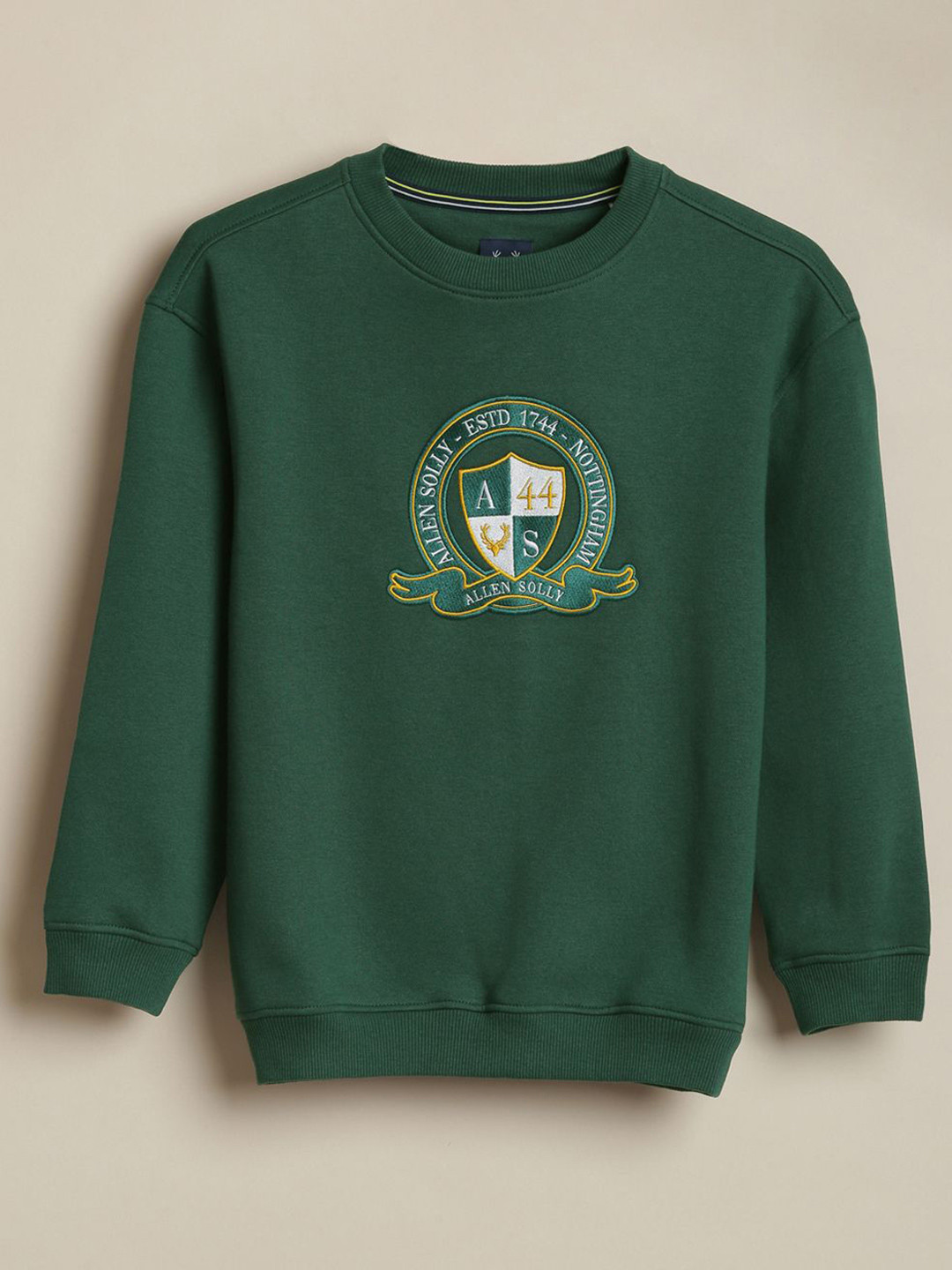 Allen Solly Junior Boys Brand Logo Embroidered Round Neck Pullover