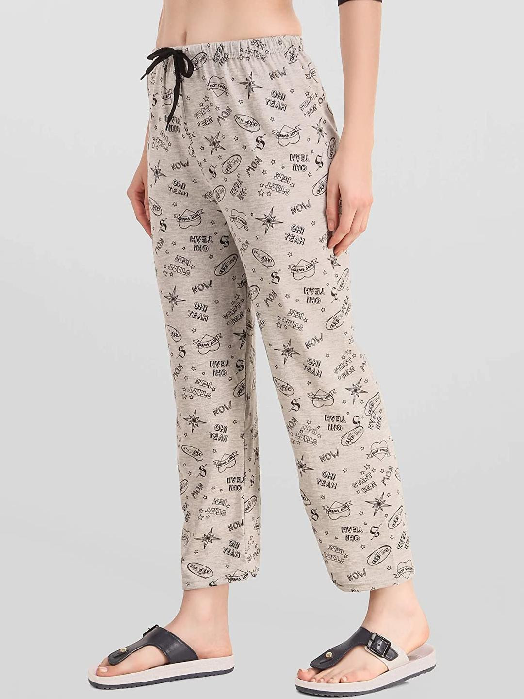 FIT N FAME Women Pack Of 2 Multicolor Printed Soft Cotton Pyjamas