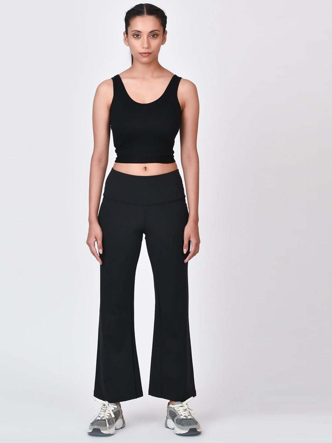 BRUTE FORCE Women Flared High-Rise Regular Trousers