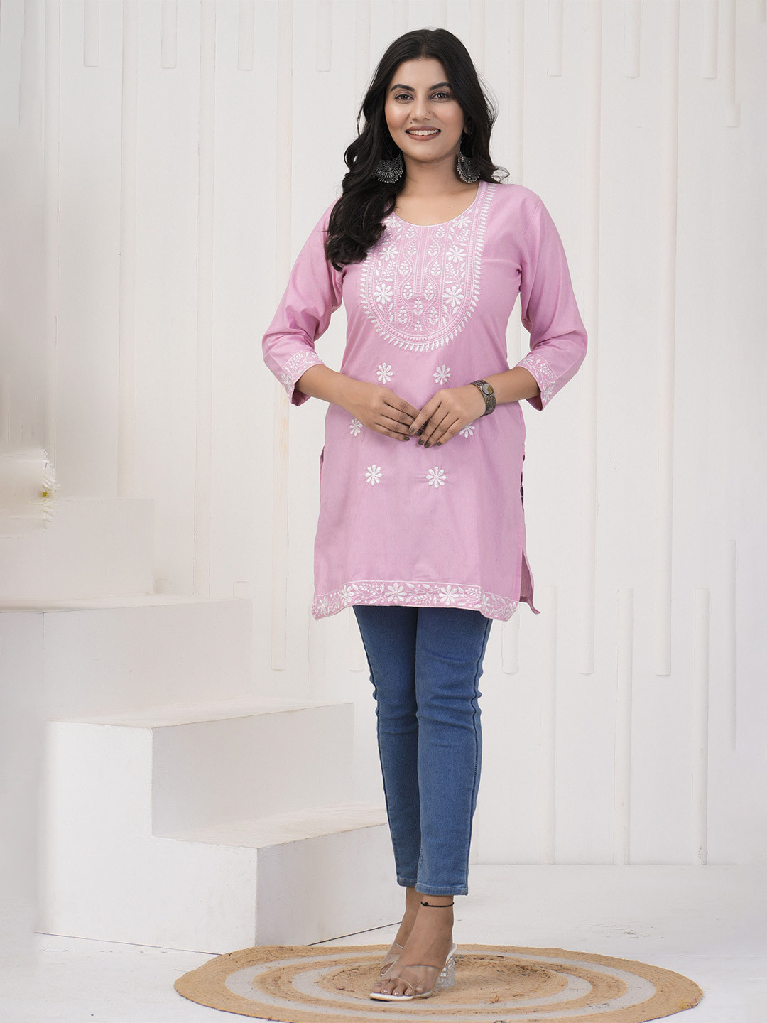 Fashion Club Collection Women Floral Daily Cotton A-Line Kurta