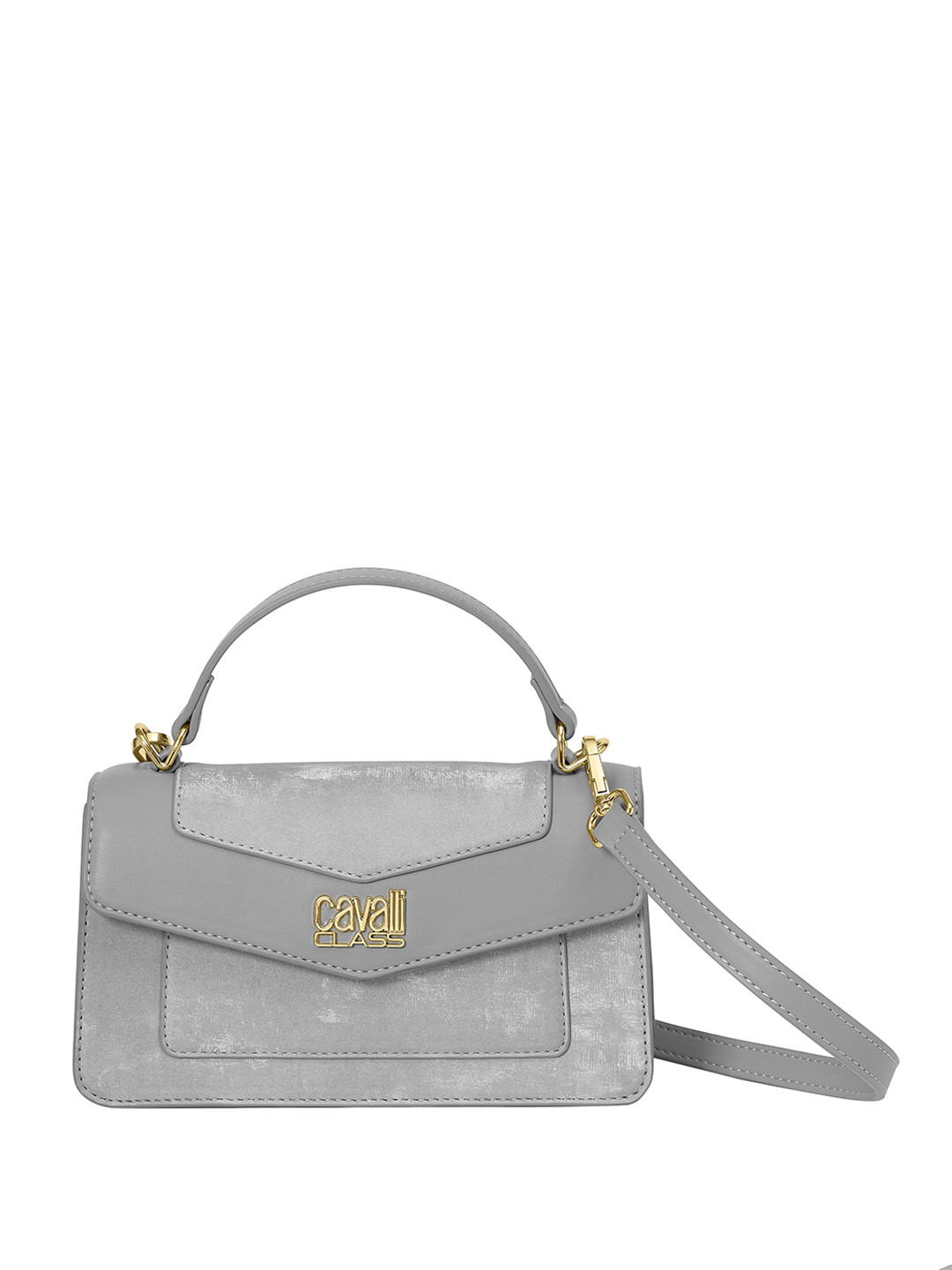 Cavalli Class Women Abstract Printed Structured Satchel Bag