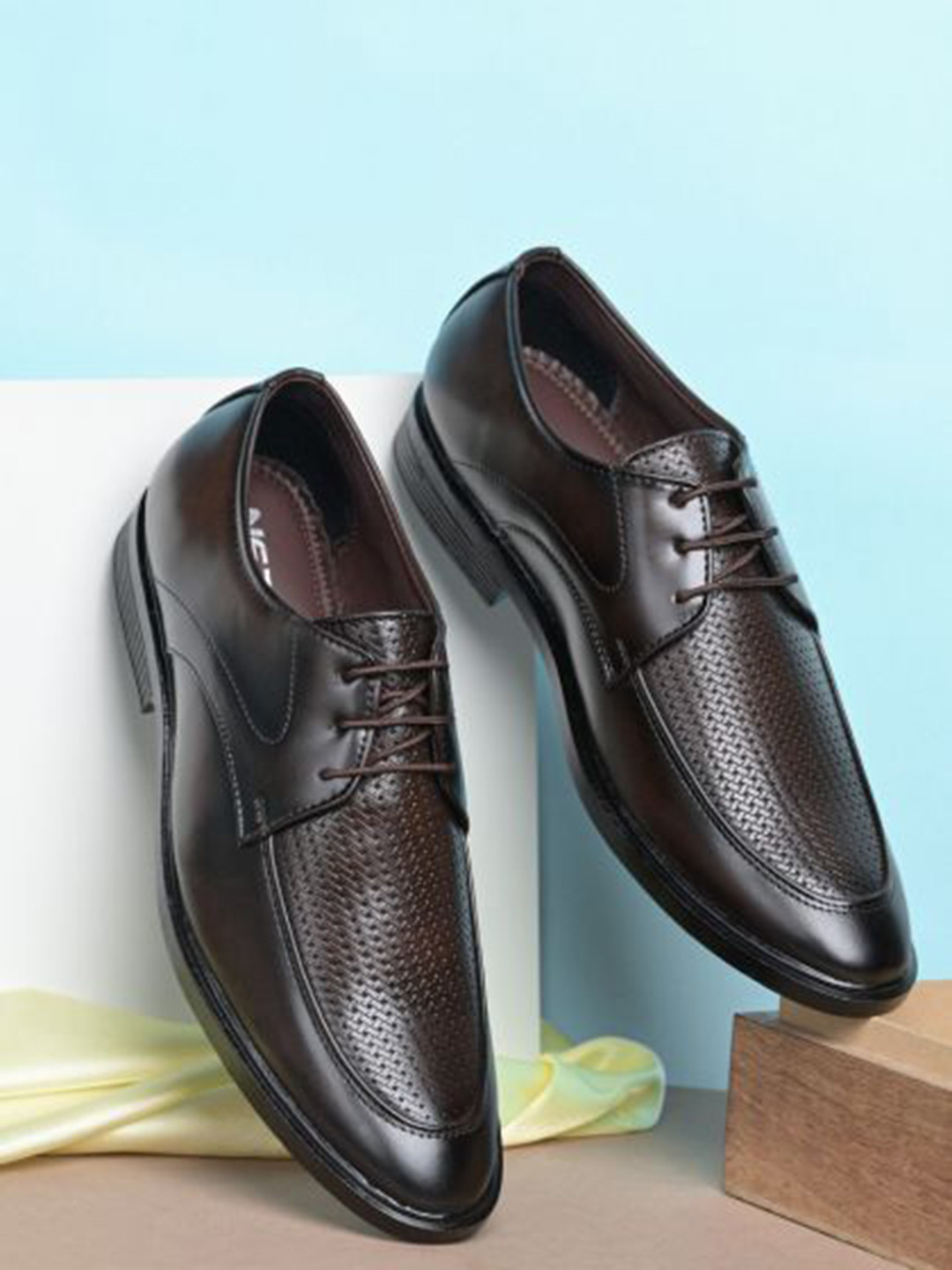 NAATU Men Leather Formal Derbys