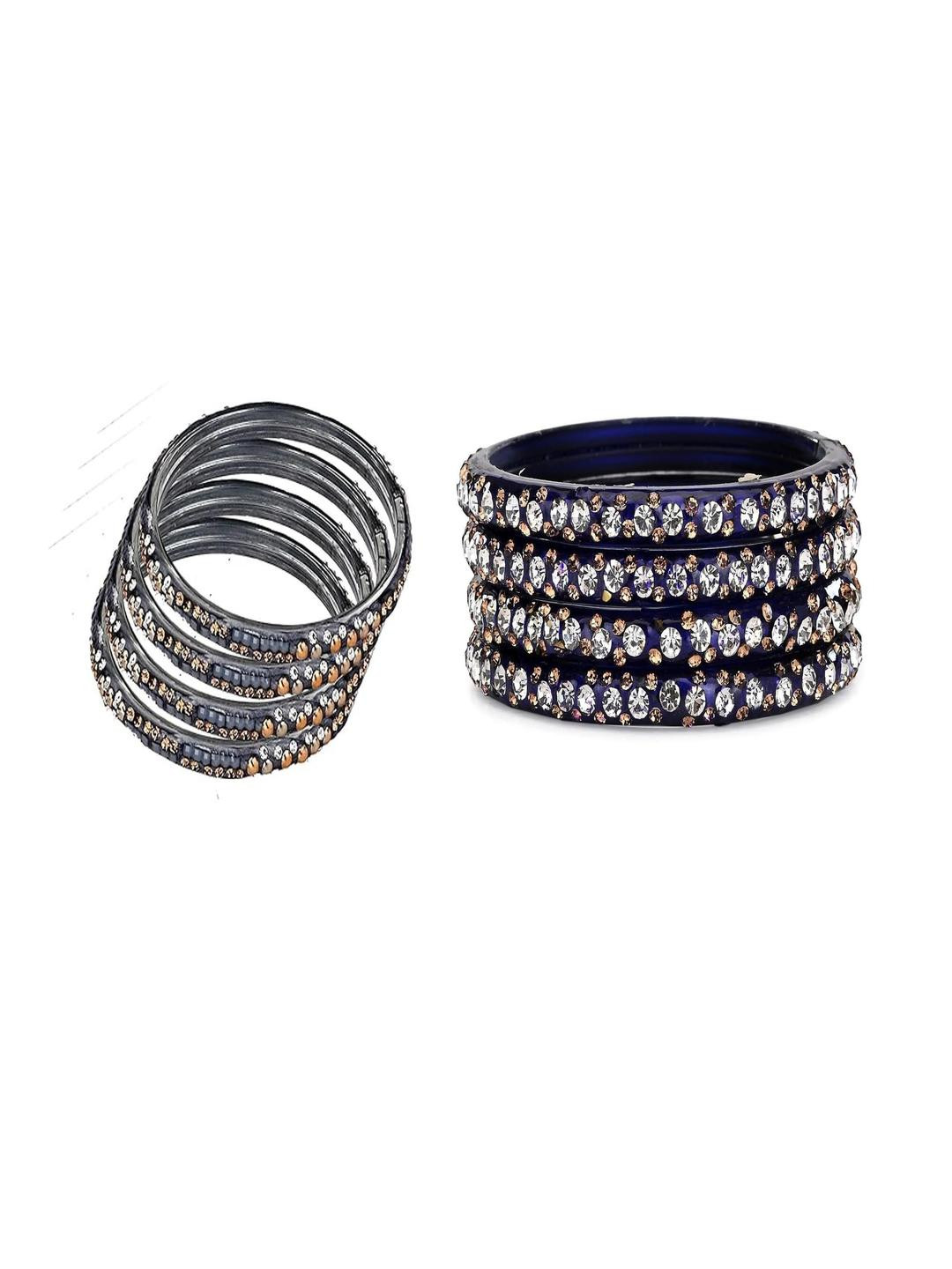 Somil Women Set of 2 Blue & Grey Bangles