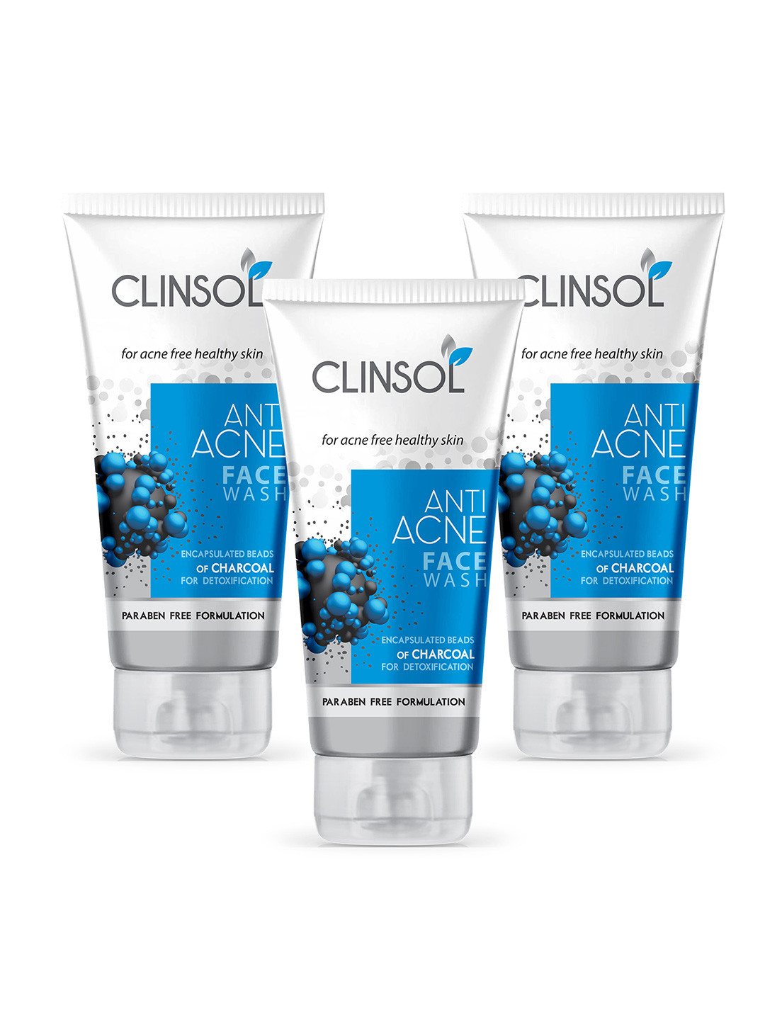 Leeford Clinsol set of 3 Anti Acne Face Wash - 70g  each
