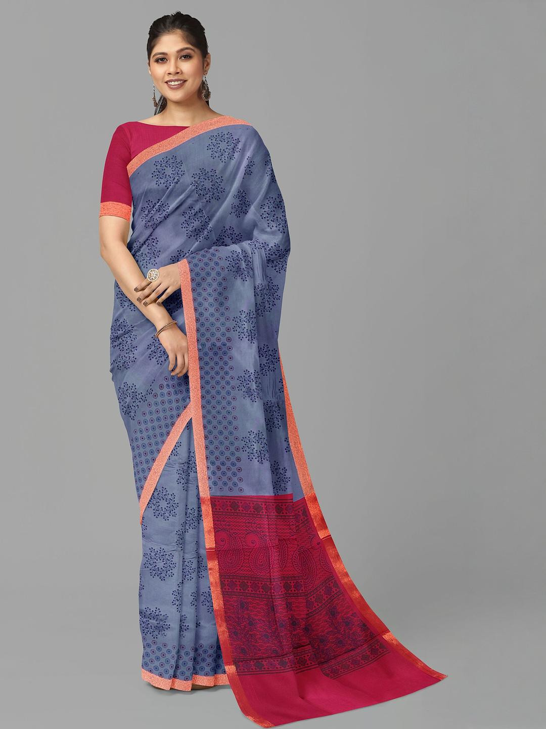 The Chennai Silks Floral Printed Kalyani Saree