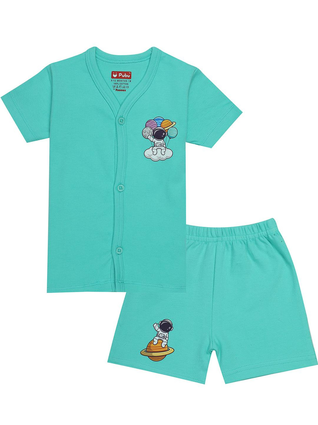 Pubu Unisex Green Clothing Set