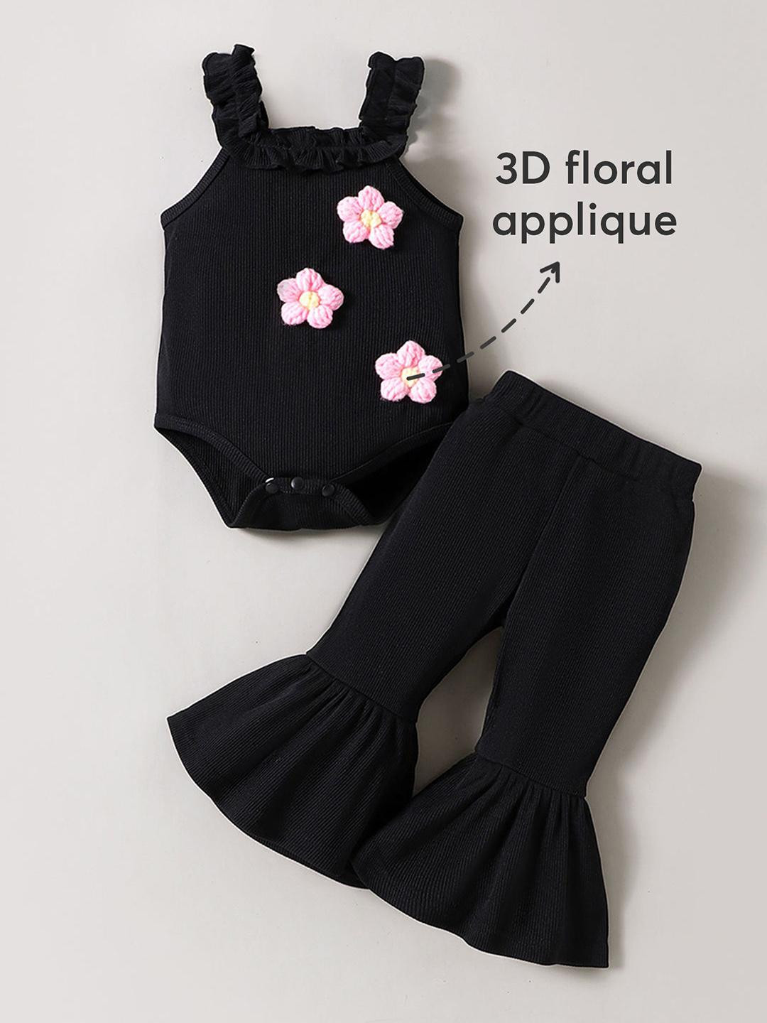 2-Pc Blossom Ruffle Pant Set