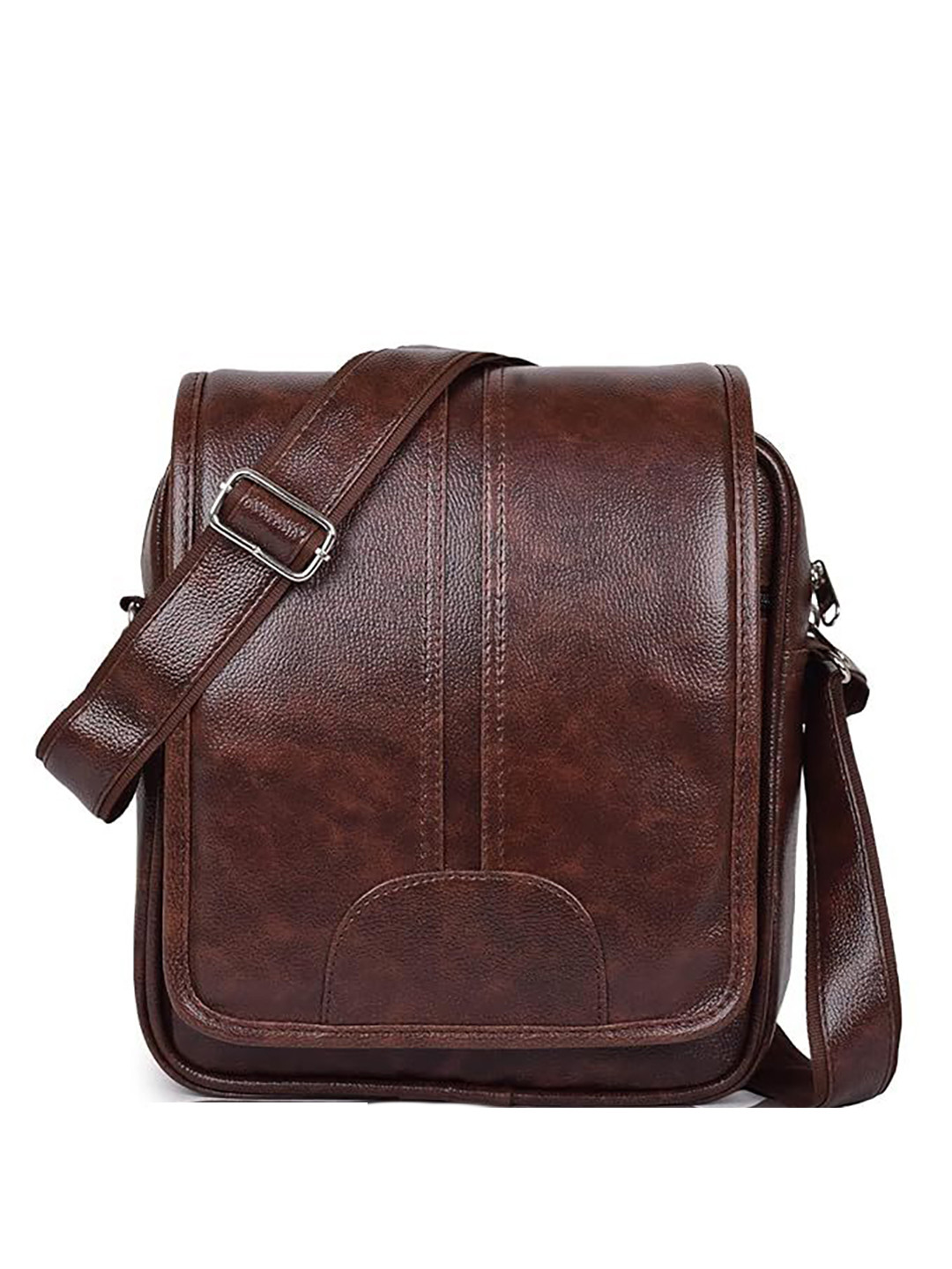 MATIN LIFE Faux Leather Messenger Bag