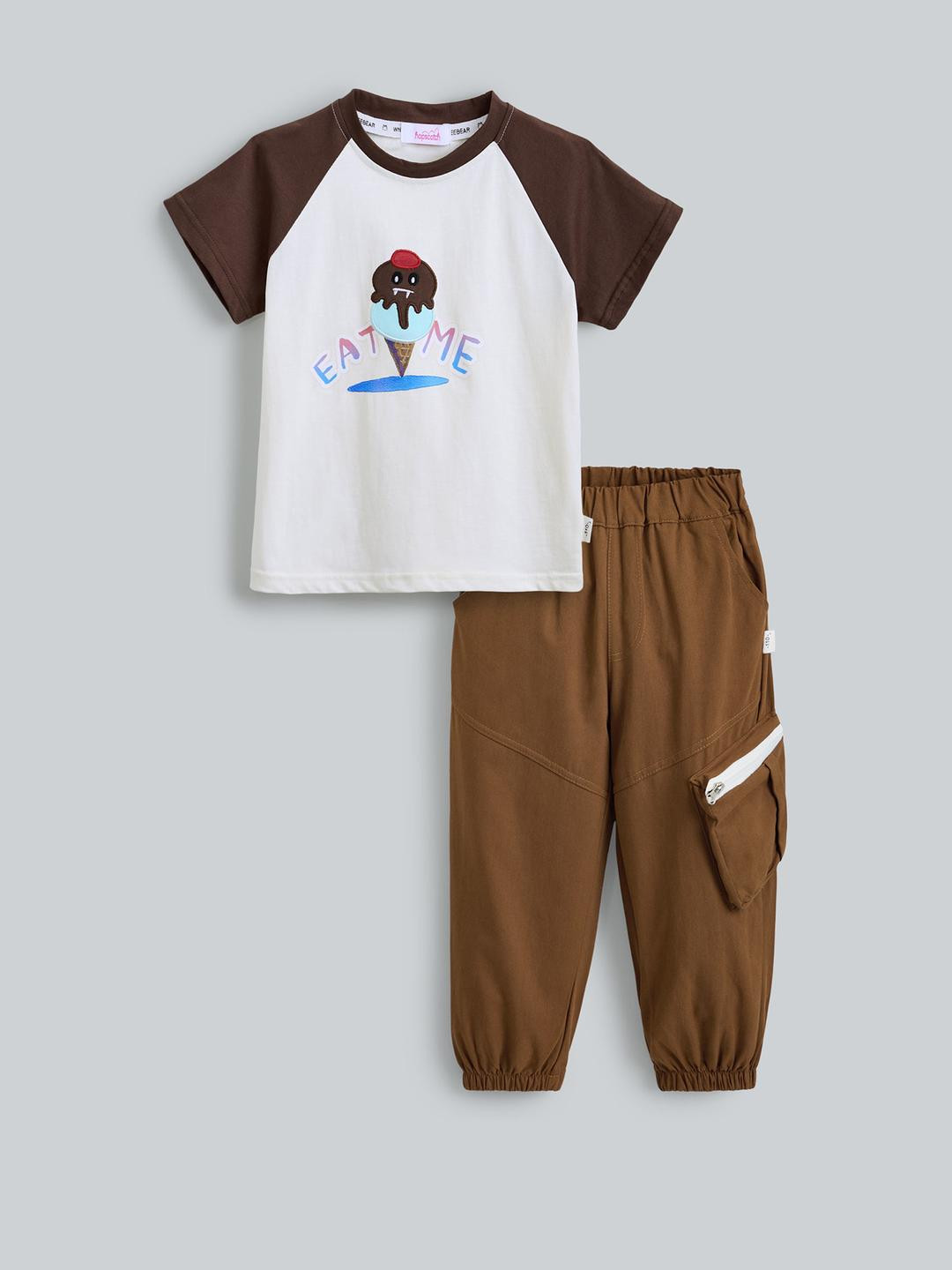 2-Pc Cotton Raglan Sleeve T-shirt & Pants