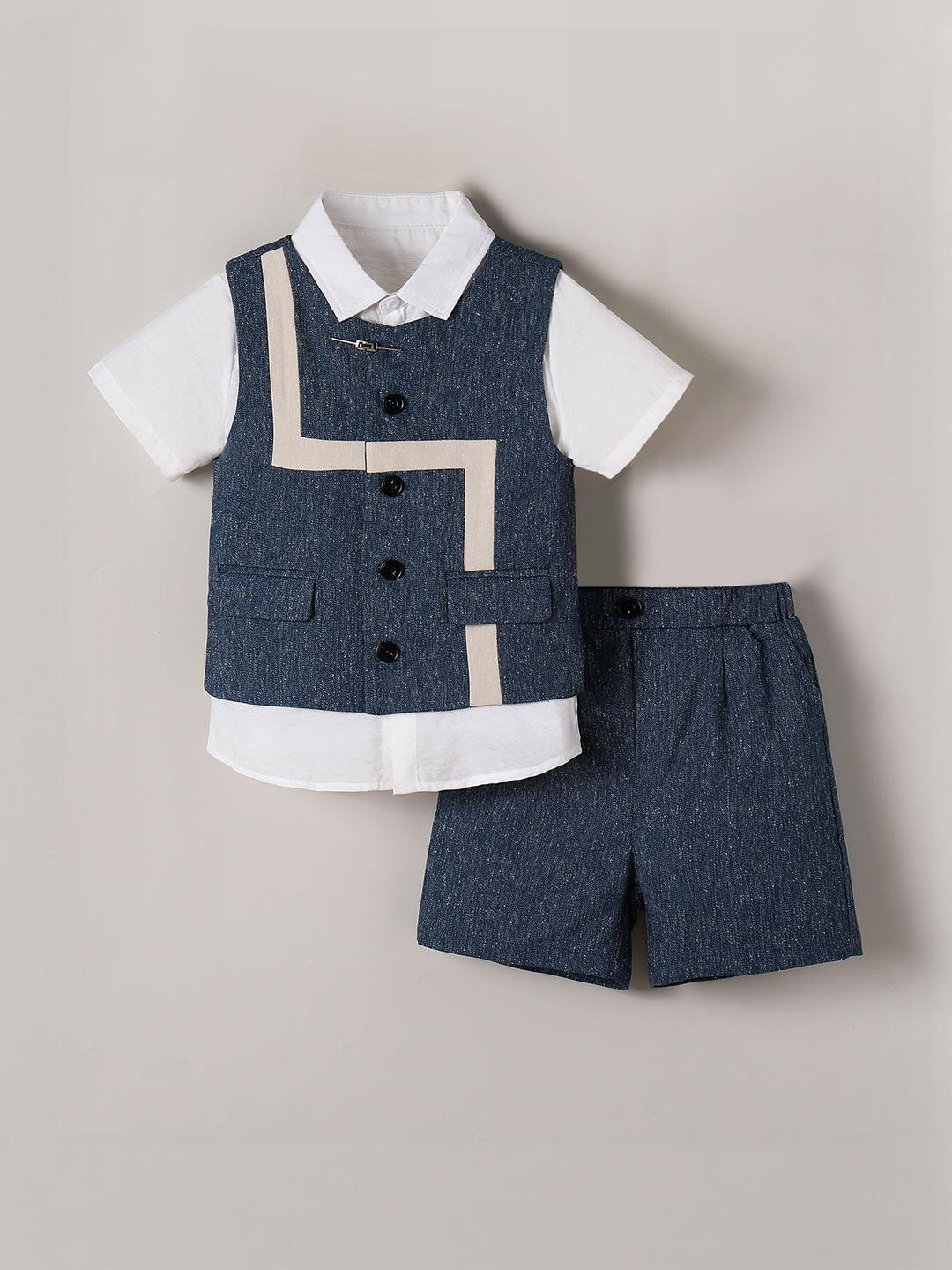 3-Pc Dapper Chambray Formal Set