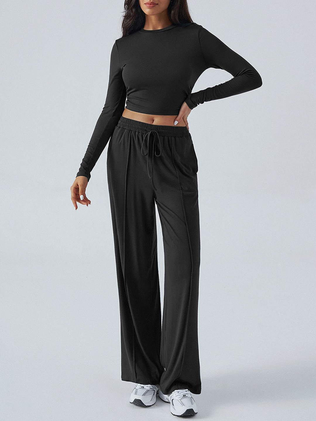 JC Mode Women Fitted Top With Relaxed Fit Trouser Co-Ords