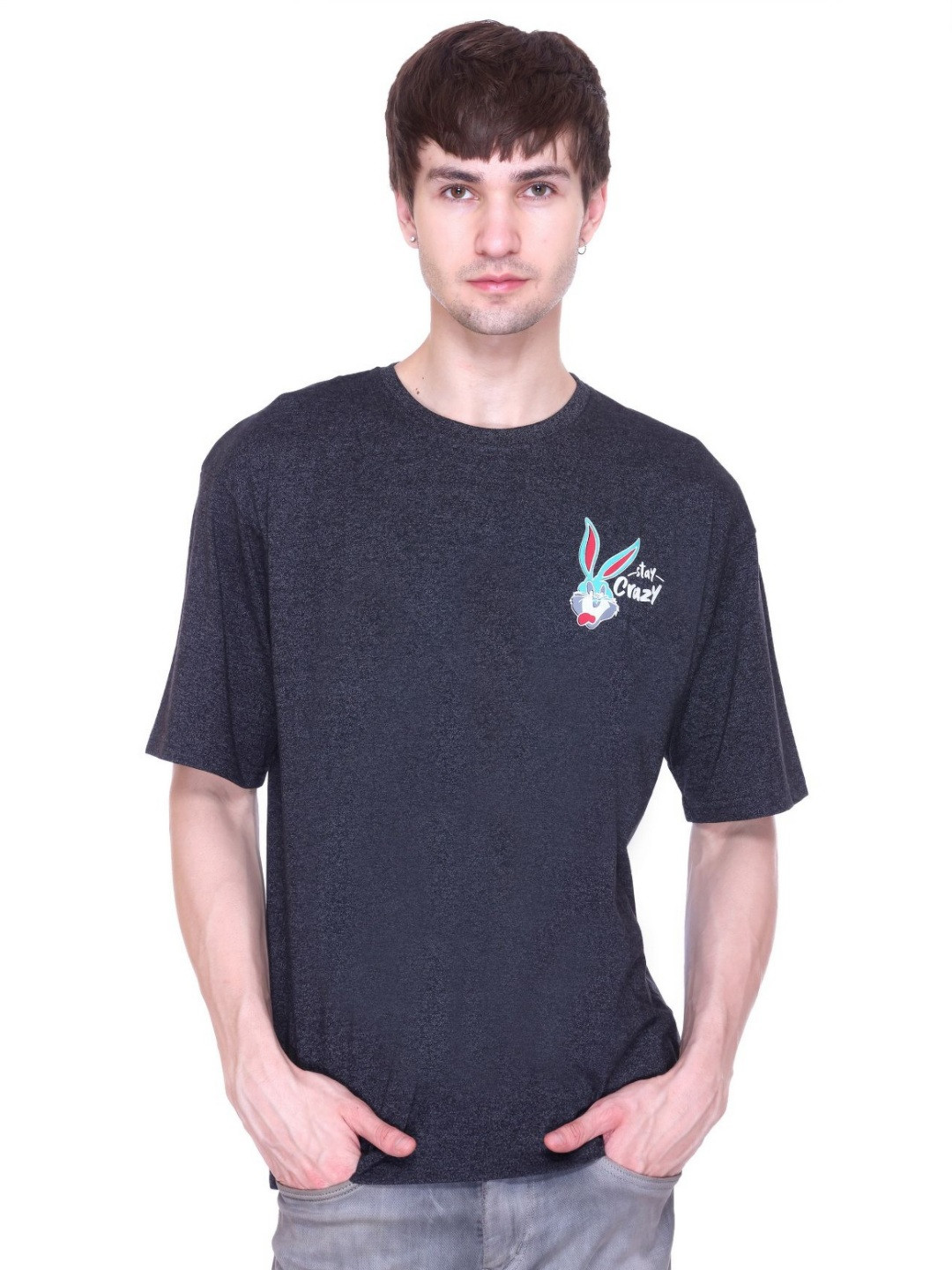 SANDPIPER Men Graphic Printed Round Neck Cotton Relaxed Fit T-shirt