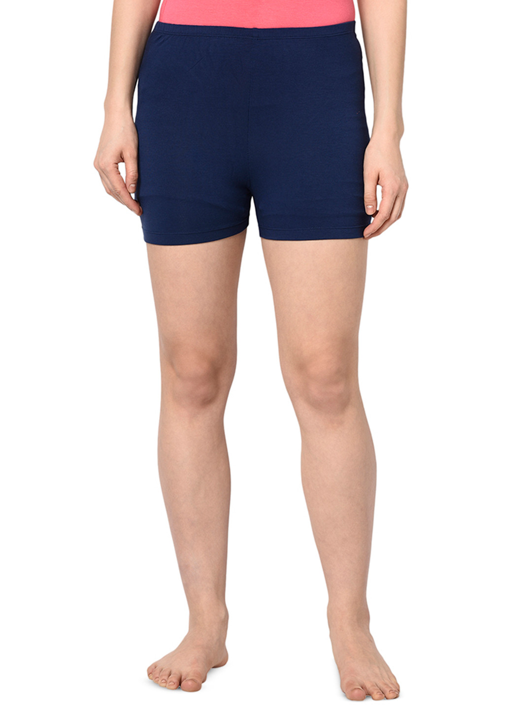 Espresso Women Navy Blue Solid Lounge Shorts ESP-4009