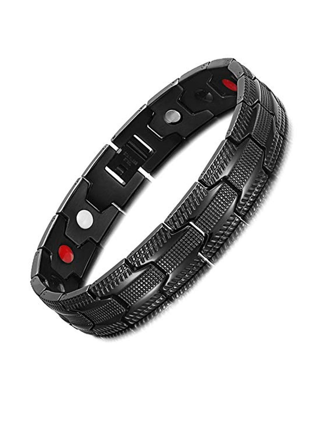 Moneekar Jewels Men Stainless Steel Bangle-Style Bracelet