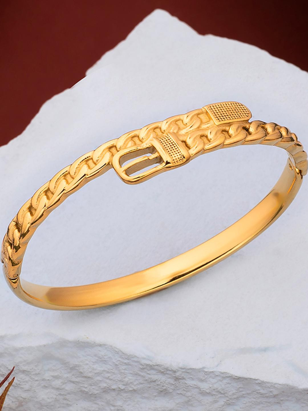Ashnera Women Stainless Steel Golden Bracelet
