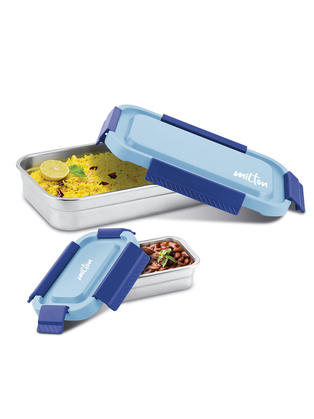 Milton Blue Stainless Steel Metro Meal Sr Refrigerator Safe Lunch Box 950 ml