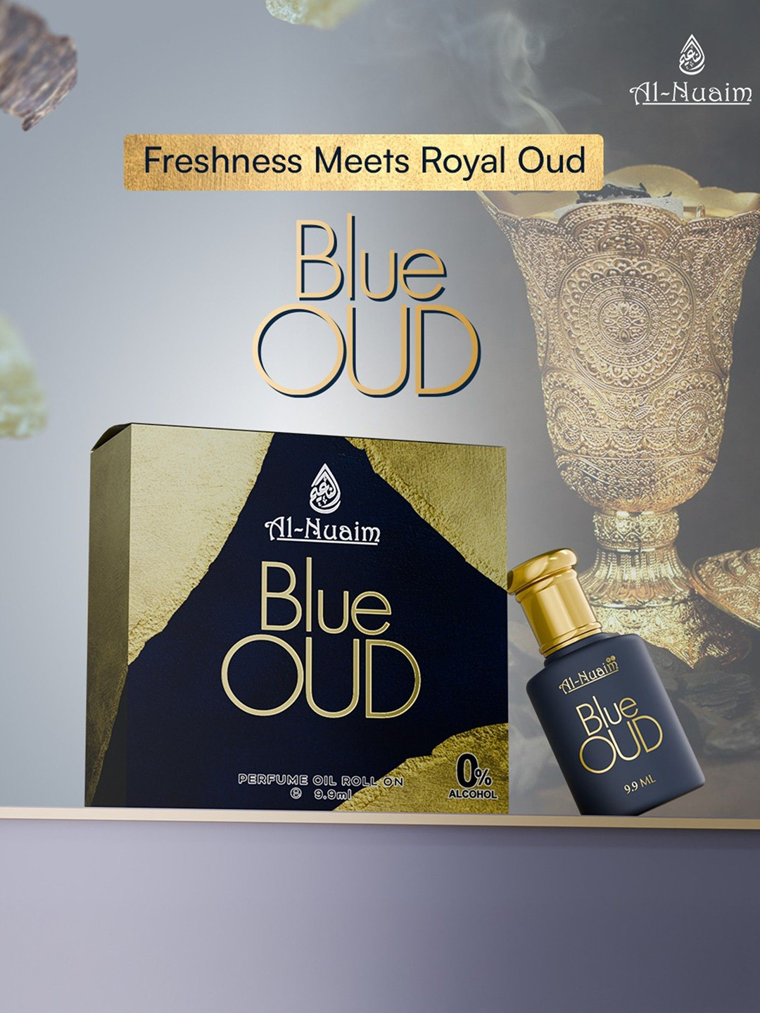 Al-Nuaim Blue Oud Alcohol Free Long Lasting Attar - 9.9 ml