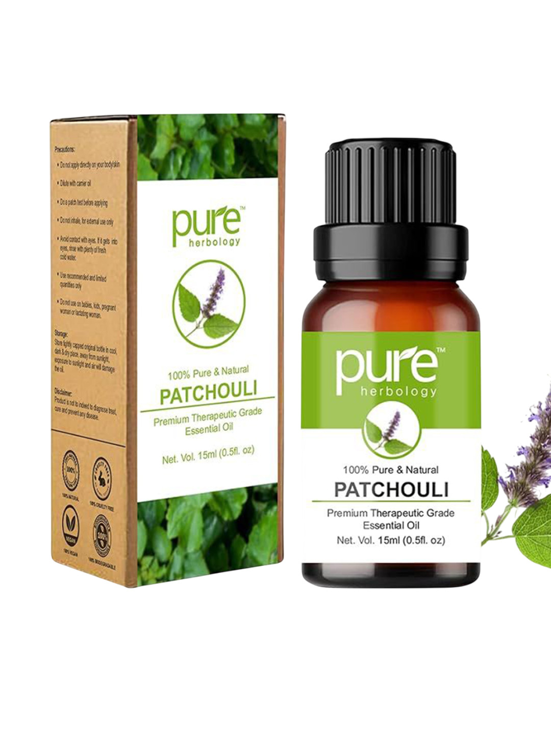 Pure Herbology Natural Patchouli Essential Oil - 15 ml