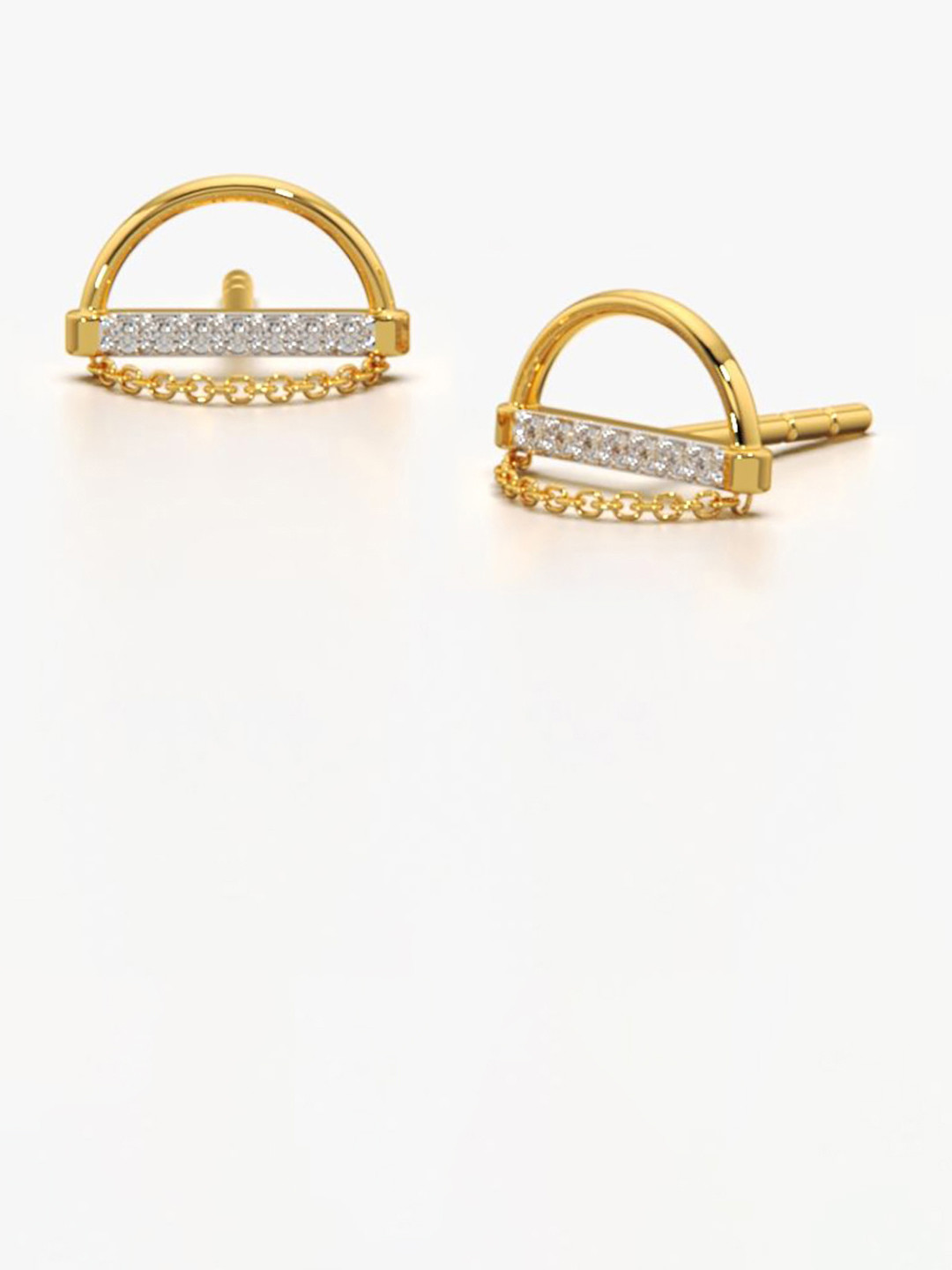 KYMEE 18K Gold Vermeil Flower Style Classic Studs Earrings