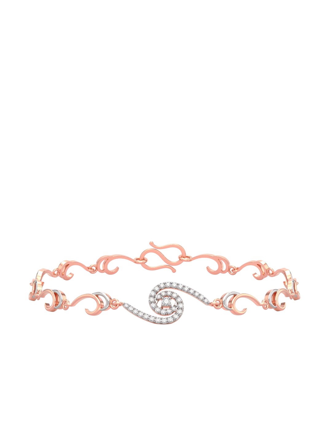 Joyalukkas Women 18KT Gold Chain Diamond Bracelet -5.066 g