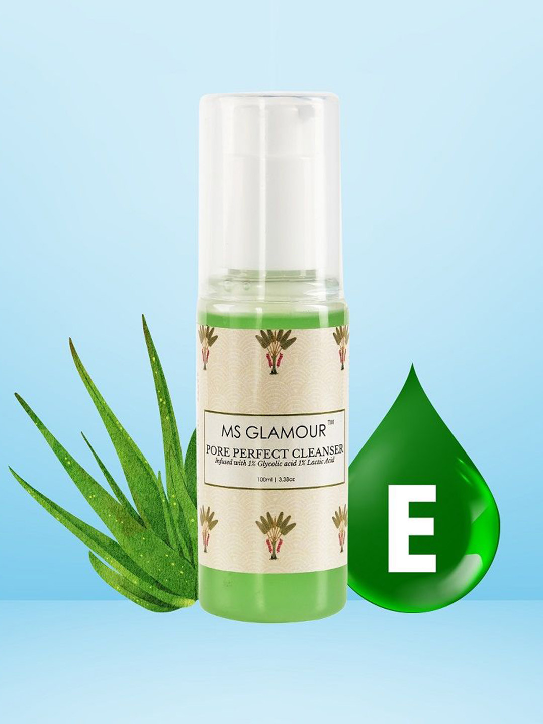 MS Glamour Pore Cleanser Face Wash With Glycolic Acid & Lactic Acid- 100 ml