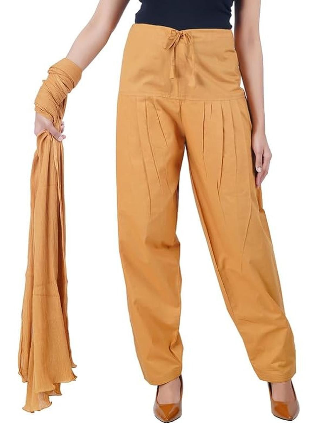 Happy Bunny Women Yellow Solid Salwar & Dupatta Set