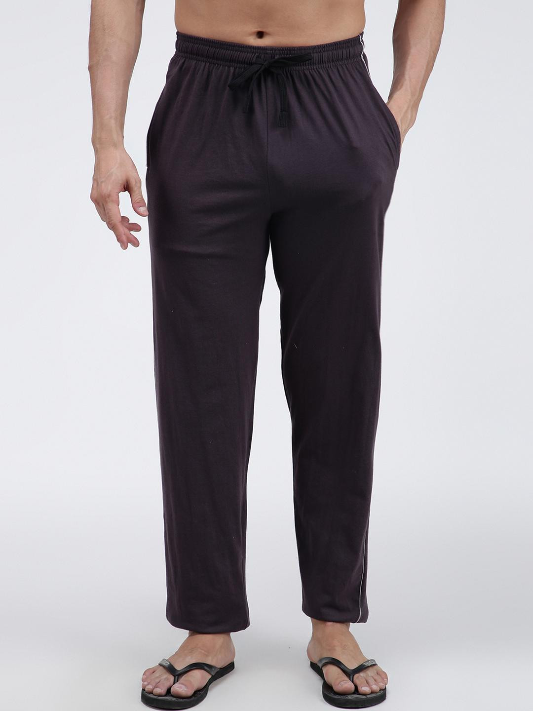 AMUL COMFY Men Solid Cotton Multipurpose Side Zipper Pockets Track Pant