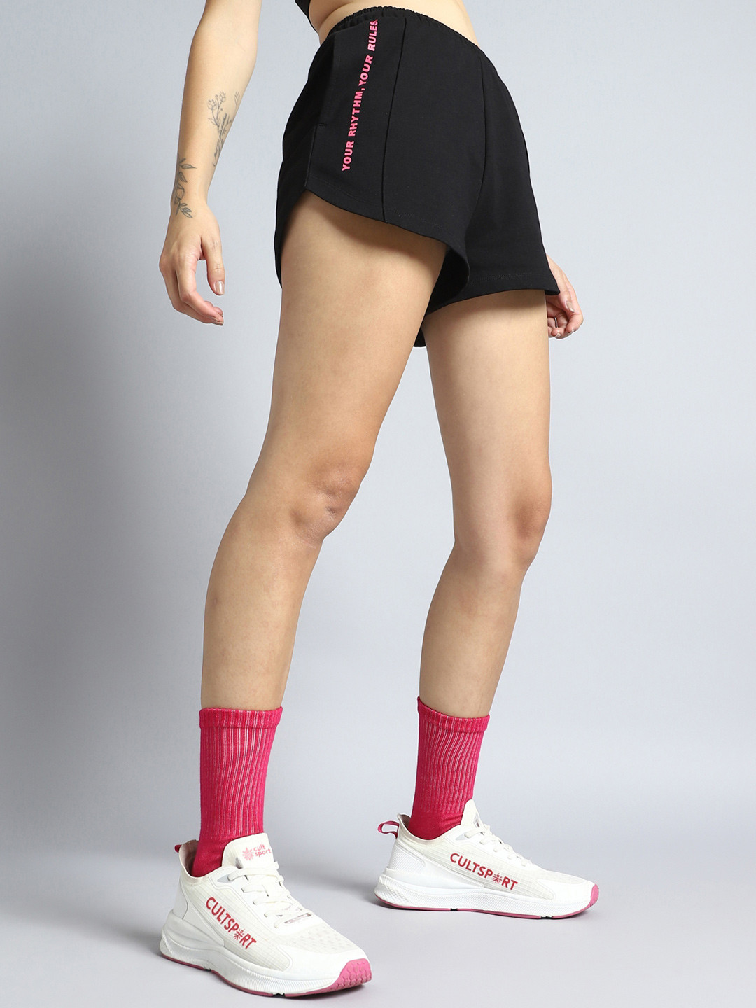 CULT Women Black Move it Shorts