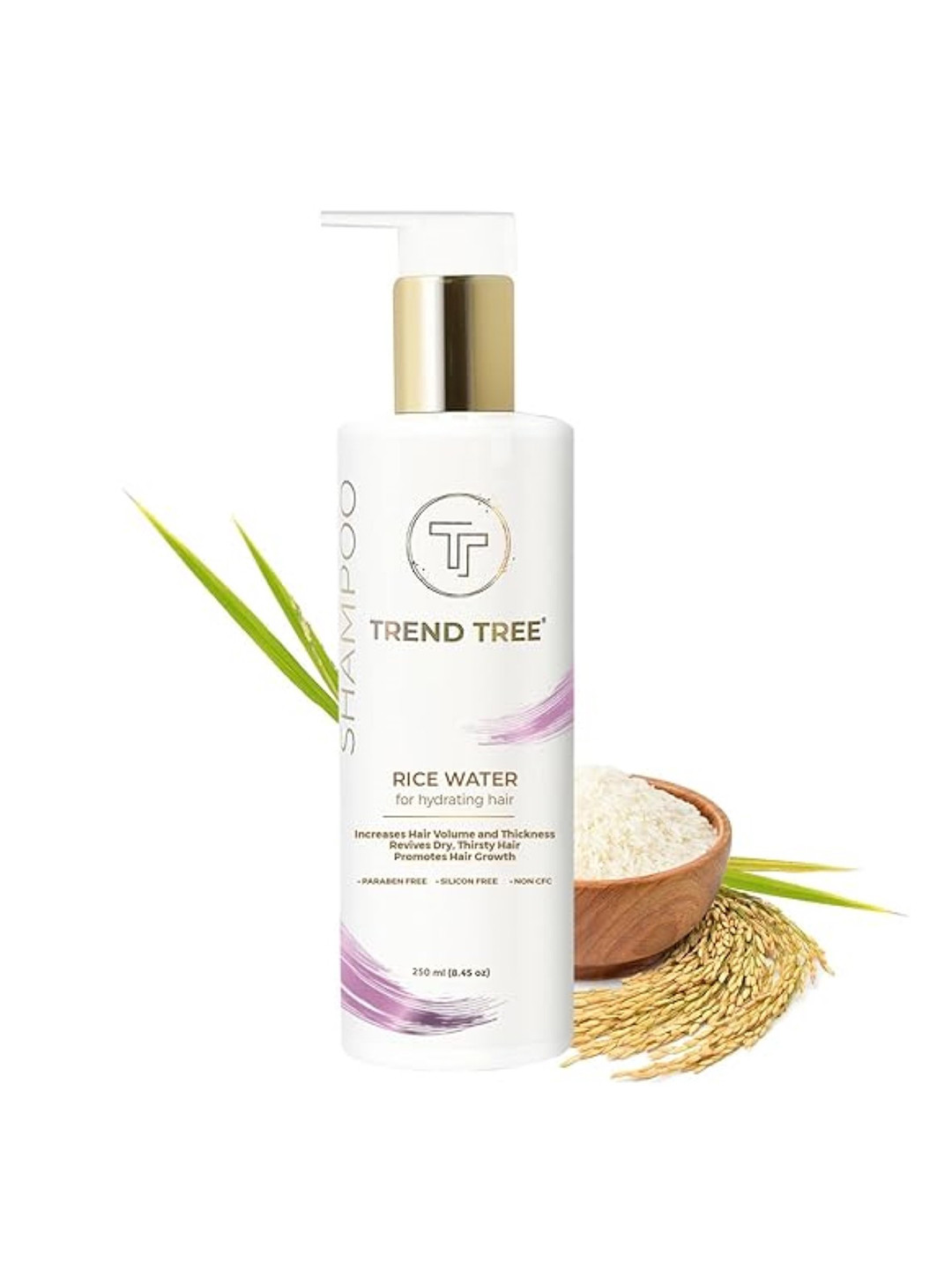 TRENDTREE Rice Water Shampoo For Hydrating Hair - 250 ml