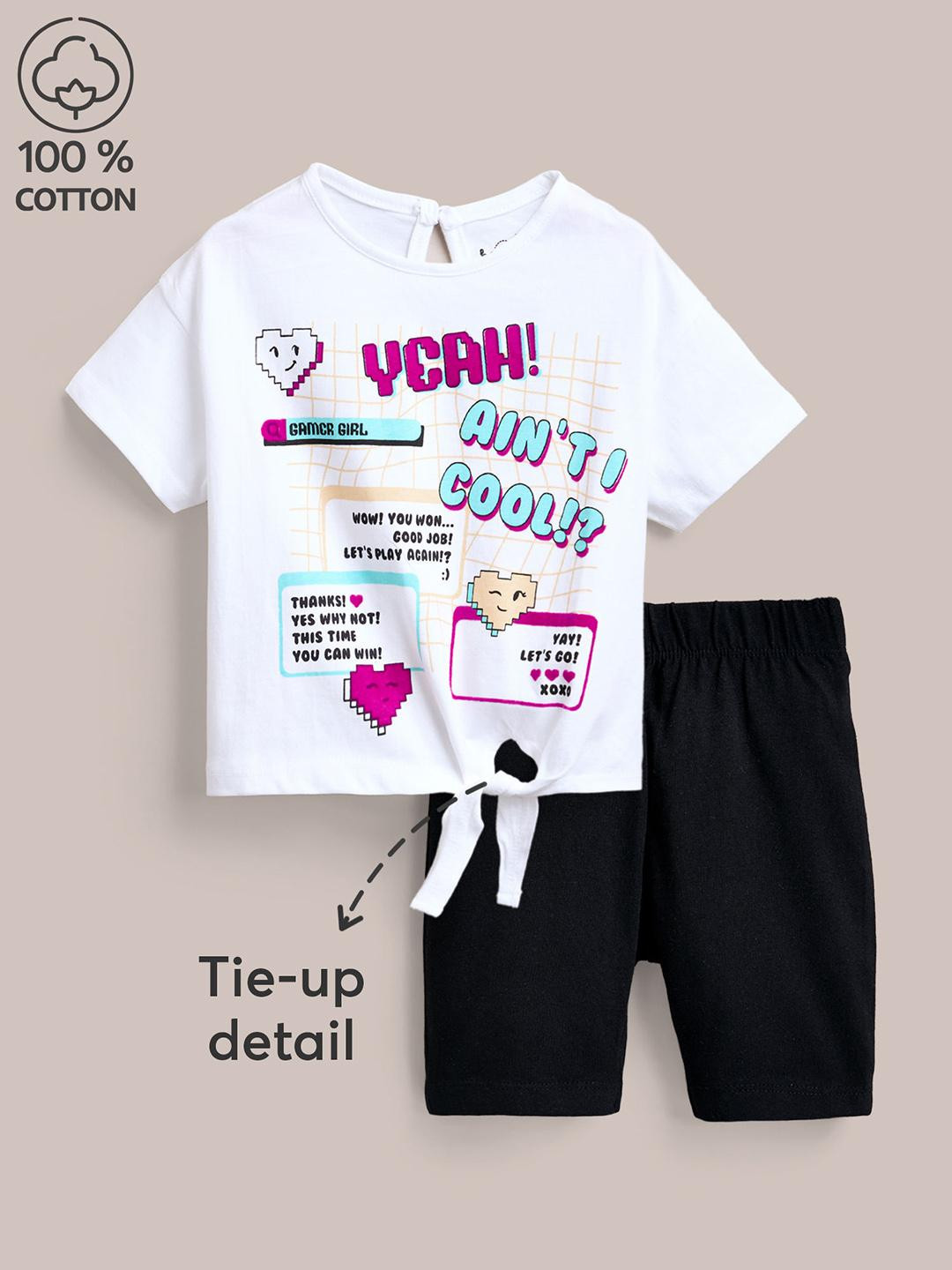 2-Pc Pure Cotton Cycling Short Set