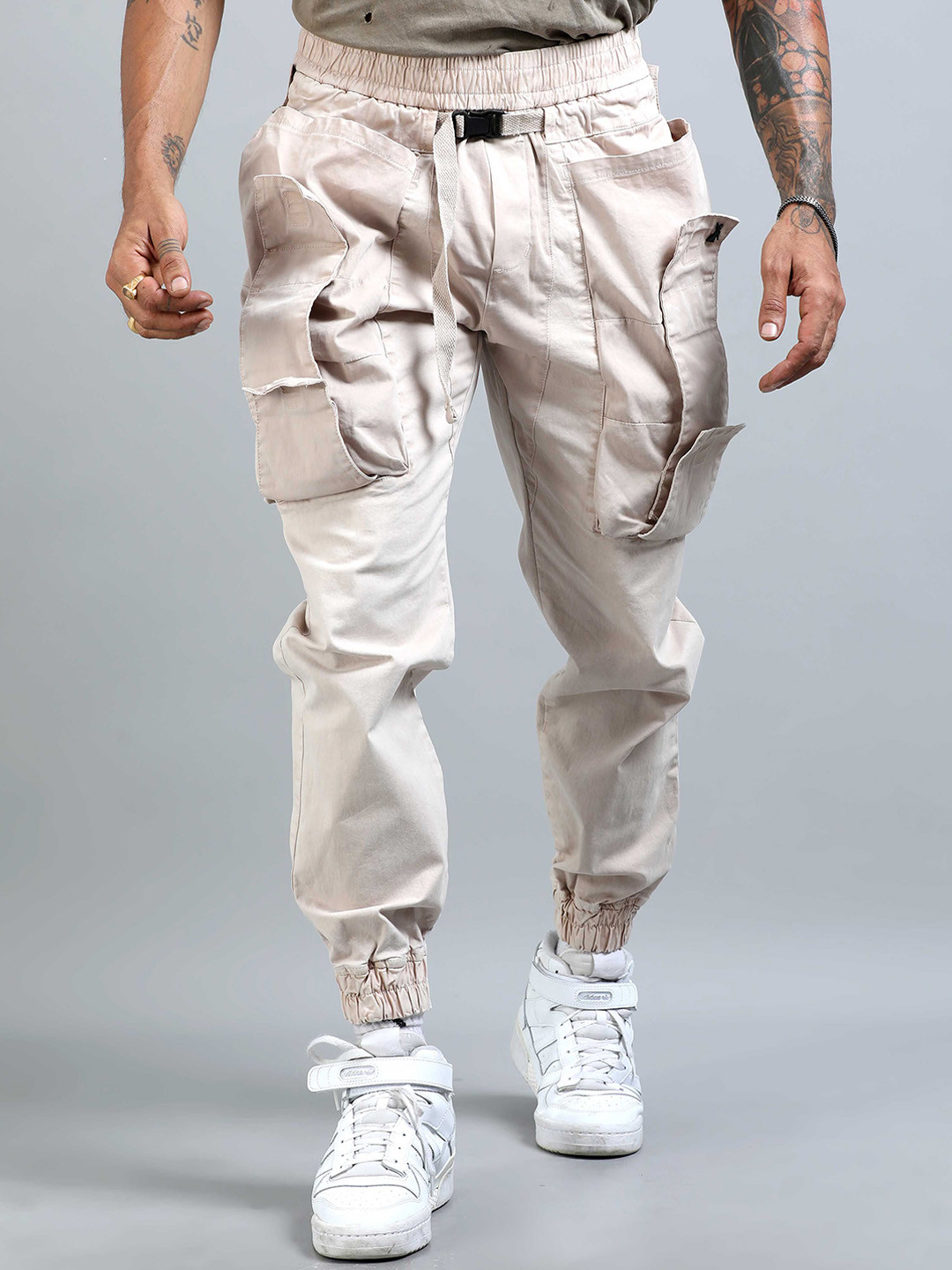 Italian Colony Men Elevato Layers Cotton Cargo Joggers