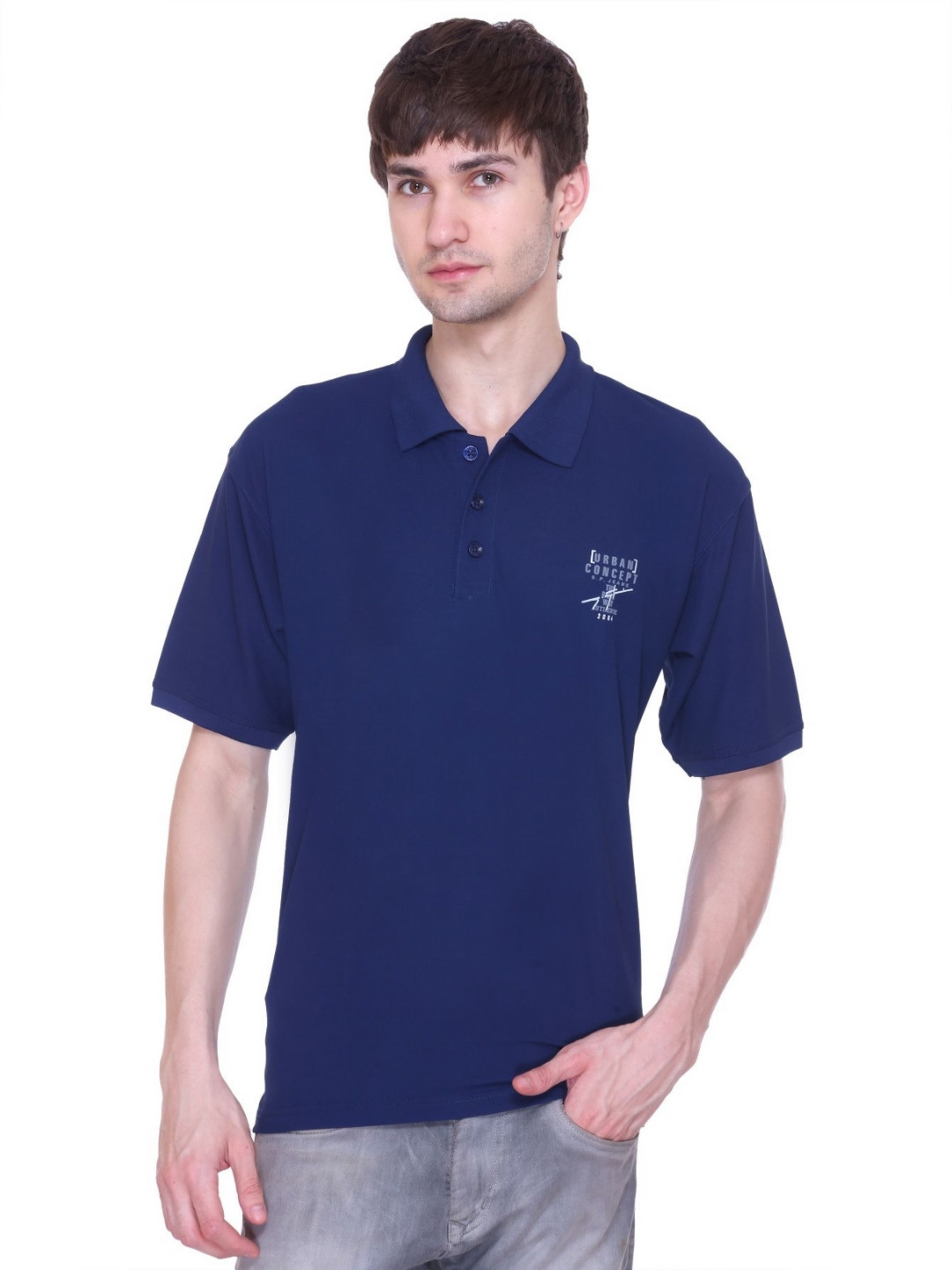 SANDPIPER Men Brand Logo Printed Polo Collar Cotton T-shirt