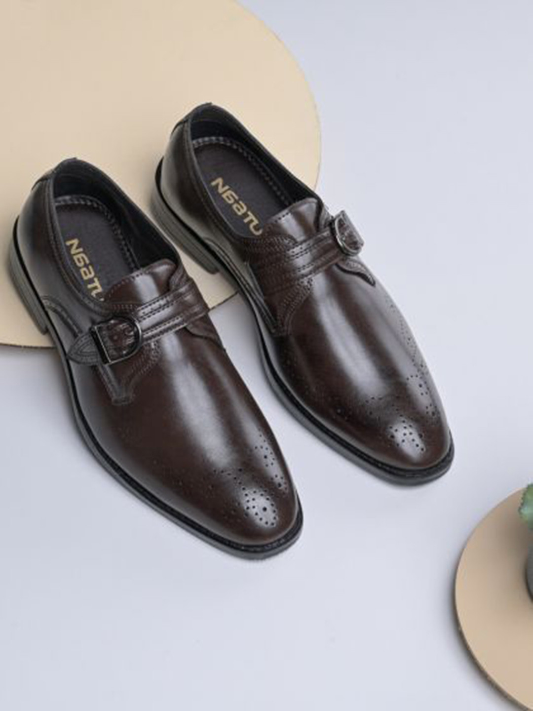 NAATU Men Formal Monk Shoes