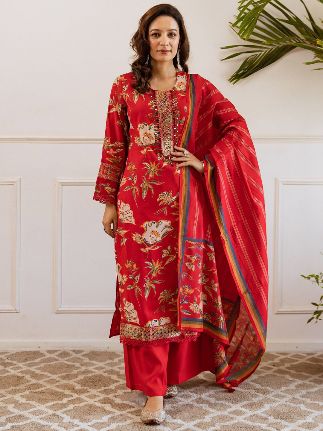 AUTUMN LANE Women Kabool Zarqa Work Suit Set