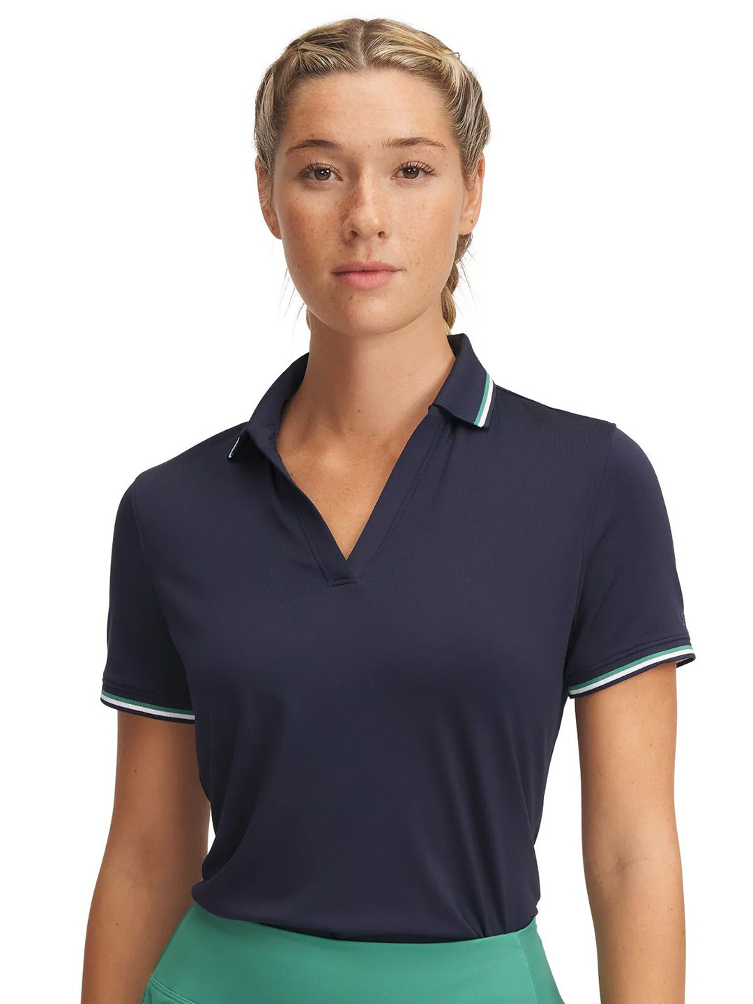 UNDER ARMOUR Drive Rib Short Sleeve Polo Collared Slim Fit T-shirt