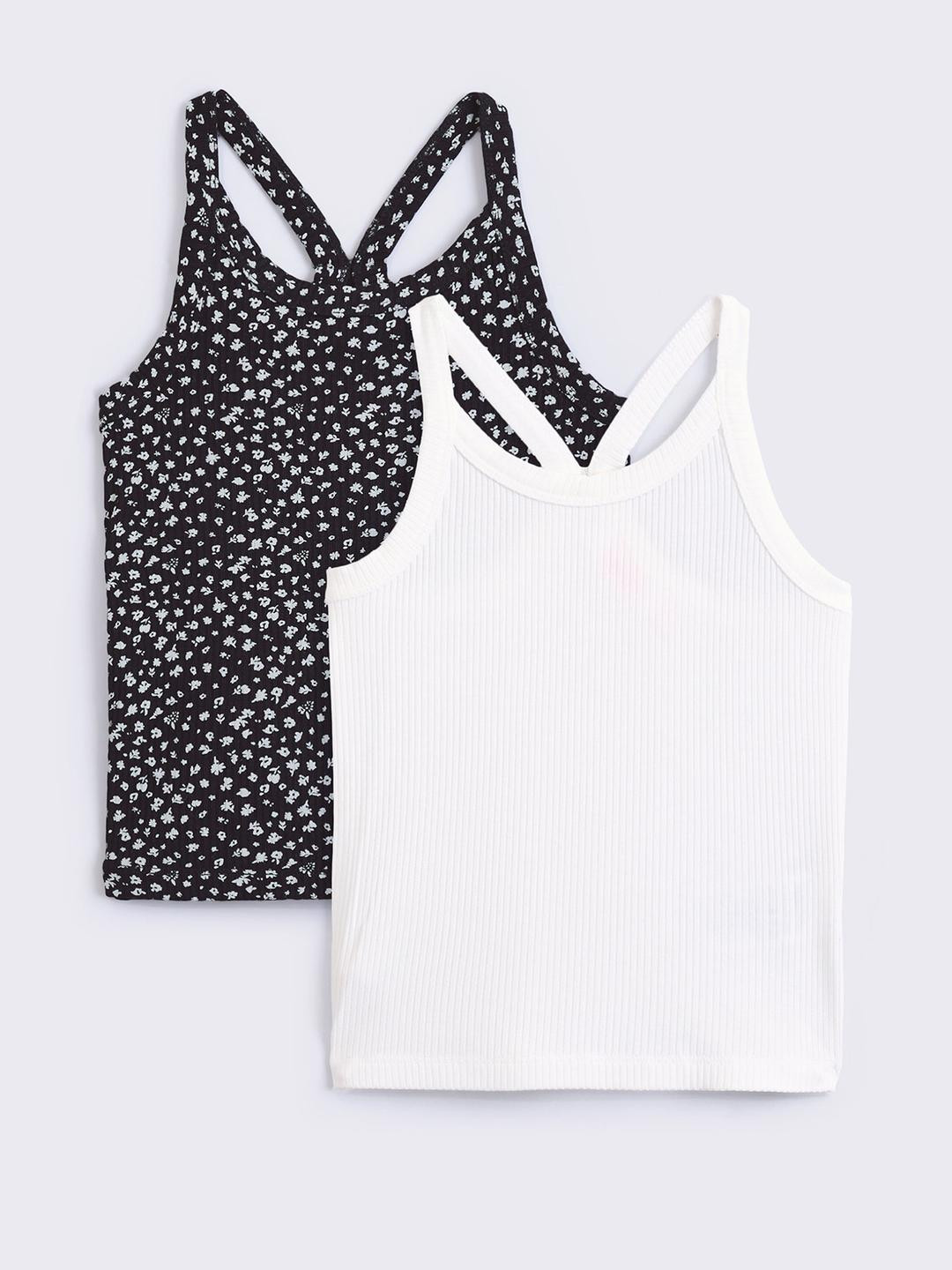 Hopscotch Girls Pack of 2 Floral Printed Tank Tops